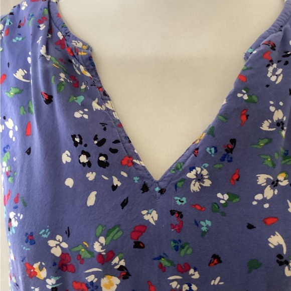 BeachLunchLounge Periwinkle/Floral V-Neck Tank Midi Dress Sz S/P - Picture 2 of 13